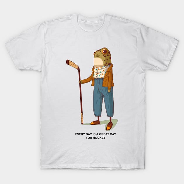 Every Day Is A Great Day For Hockey T-Shirt by Miki De Goodaboom
